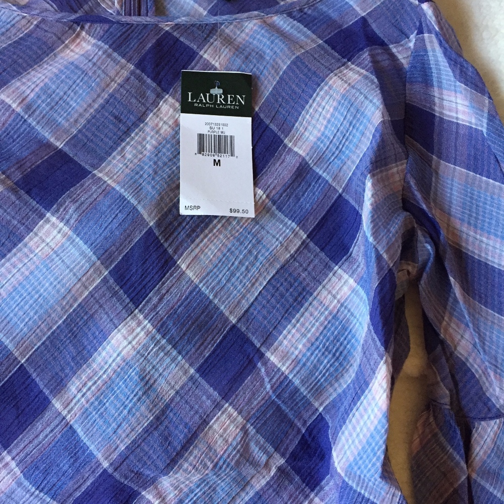 Lauren by Ralph Lauren Plaid Print Blouse